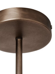 MADE 5 Arm Glass Orb Ceiling Light, Walnut - thumbnail 2