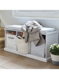 Great Little Trading Co Abbeville Storage Bench, White - thumbnail 2
