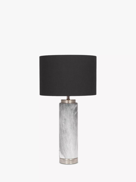 Pacific Tall Mable Effect Table Lamp, Grey - image 1