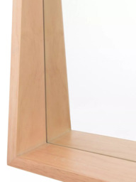 Där Fulgencio Rectangular Wooden Shelf Wall Mirror, 90 x 60cm, Natural - thumbnail 3