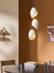 MADE Emrys 3 Lamp Cluster Pendant Ceiling Light, Cream/Black - thumbnail 5