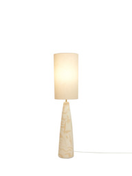 MADE Vince Tapered Ceramic Base Floor Lamp, Cream - thumbnail 2