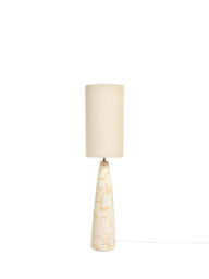 MADE Vince Tapered Ceramic Base Floor Lamp, Cream - thumbnail 1