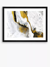 Brookpace Lascelles 'Marble 2' Framed Print & Mount, 66 x 86cm, White - thumbnail 1