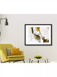 Brookpace Lascelles 'Marble 2' Framed Print & Mount, 66 x 86cm, White - thumbnail 4