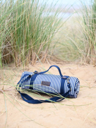 Navigate Three Rivers XL Striped Picnic Rug, Navy - thumbnail 3