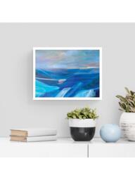 John Lewis Tiffany Lynch 'Across the Waves' Framed Print, 42 x 32cm, Blue - thumbnail 2