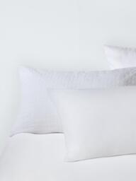 John Lewis Mala Waffle Check Duvet Cover Set, White - thumbnail 3