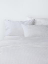 John Lewis Mala Waffle Check Duvet Cover Set, White