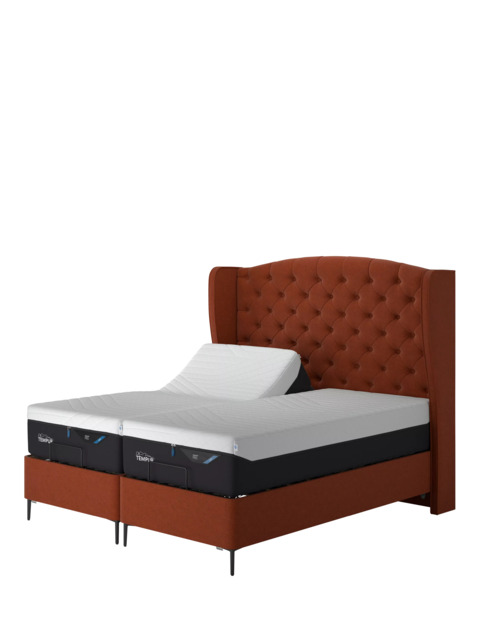 TEMPUR® Suffolk Slim Divan Adjustable Disc Upholstered Bed, King Size - image 1