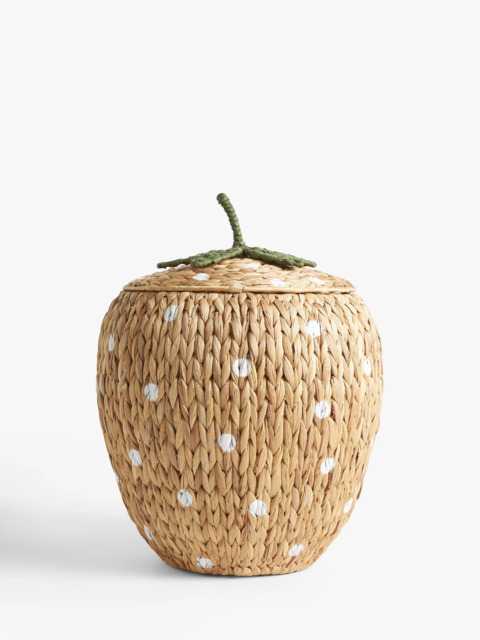 John Lewis Strawberry Water Hyacinth Storage Basket, Natural - image 1