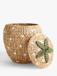 John Lewis Strawberry Water Hyacinth Storage Basket, Natural - thumbnail 2