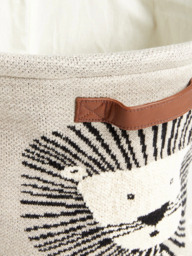 John Lewis Lion Knitted Storage Basket, Natural - thumbnail 3