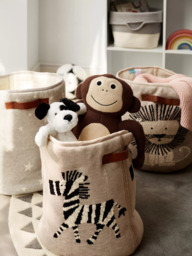 John Lewis Lion Knitted Storage Basket, Natural - thumbnail 6