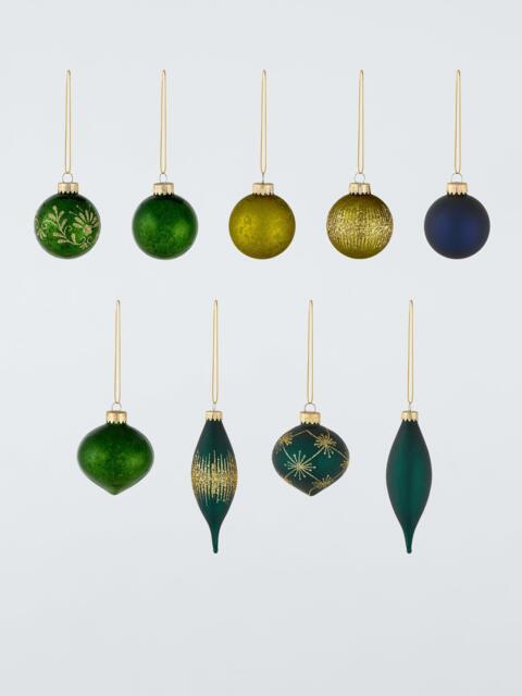 John Lewis Glass Baubles, Box of 20, Green - image 1