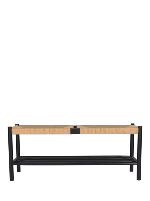 Garden Trading Clockhouse Longworth Hallway Bench, Black/Natural - image 1