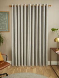 John Lewis Chenille Pair Blackout/Thermal Lined Eyelet Curtains - thumbnail 6