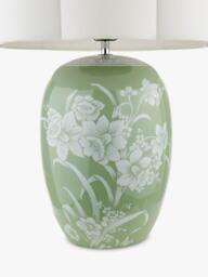 Laura Ashley Pashley Ceramic Base Table Lamp, Green - thumbnail 5