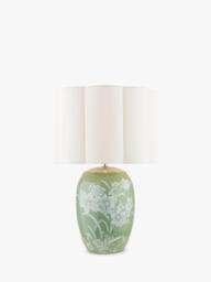 Laura Ashley Pashley Ceramic Base Table Lamp, Green