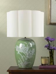 Laura Ashley Pashley Ceramic Base Table Lamp, Green - thumbnail 6