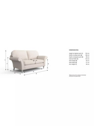 Laura Ashley Mortimer Medium 2 Seater Sofa, Oak Leg - thumbnail 2