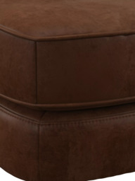 John Lewis Barbican Leather Footstool, Dark Leg - thumbnail 6