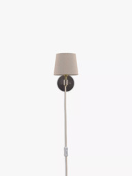 John Lewis Ansel Plug-In Wall Light, Antique Pewter - thumbnail 3