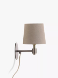 John Lewis Ansel Plug-In Wall Light, Antique Pewter - thumbnail 4