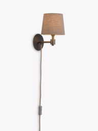 John Lewis Ansel Plug-In Wall Light, Antique Pewter - thumbnail 6