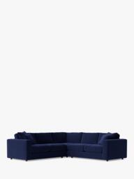 Swoon Althaea 5 Seater Corner Sofa, Easy Velvet Ink - thumbnail 1
