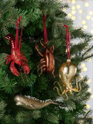 John Lewis The Curator Octopus Bauble, Gold - thumbnail 3