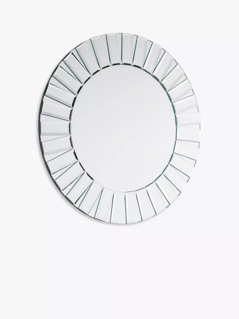 Laura Ashley Capri Bevelled Glass Round Wall Mirror, Clear - image 1