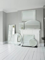 Laura Ashley Capri Bevelled Glass Round Wall Mirror, Clear - thumbnail 4