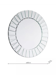 Laura Ashley Capri Bevelled Glass Round Wall Mirror, Clear - thumbnail 5