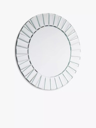 Laura Ashley Capri Bevelled Glass Round Wall Mirror, Clear - thumbnail 1