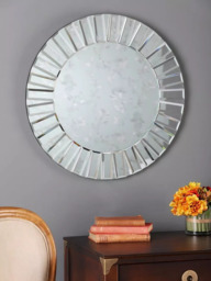 Laura Ashley Capri Bevelled Glass Round Wall Mirror, Clear - thumbnail 2