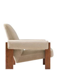West Elm Nils Deluxe Velvet Chair, Natural - thumbnail 4