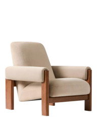 West Elm Nils Deluxe Velvet Chair, Natural