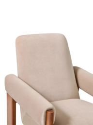 West Elm Nils Deluxe Velvet Chair, Natural - thumbnail 6