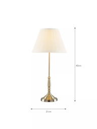 Laura Ashley Elliot Small Table Lamp, Brass - thumbnail 6