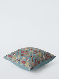 John Lewis Aiyana Trellis Cushion, Blue - thumbnail 3