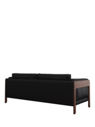 John Lewis Nest Grand 4 Seater Leather Sofa, Dark Leg - thumbnail 3