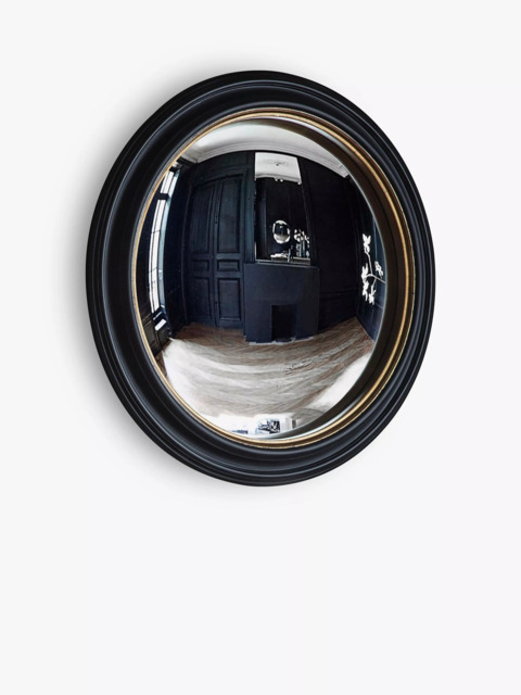 Gallery Direct Rockbourne Round Wood Frame Wall Mirror, 63cm, Black - image 1