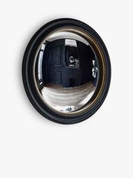 Gallery Direct Rockbourne Round Wood Frame Wall Mirror, 63cm, Black