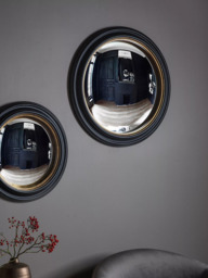Gallery Direct Rockbourne Round Wood Frame Wall Mirror, 63cm, Black - thumbnail 2