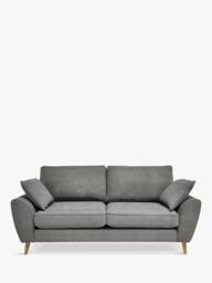 John Lewis Ambleside Large 3 Seater Sofa, Light Leg, Chenille Grey