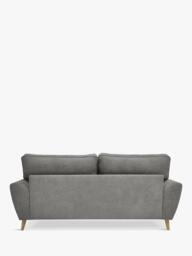 John Lewis Ambleside Large 3 Seater Sofa, Light Leg, Chenille Grey - thumbnail 2