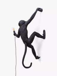 Seletti Hanging Monkey Indoor/Outdoor Wall Light, Black - thumbnail 6