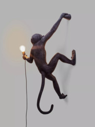 Seletti Hanging Monkey Indoor/Outdoor Wall Light, Black - thumbnail 5