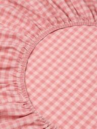 Piglet in Bed Colour Drenched Gingham Linen Blend Fitted Sheet - thumbnail 2
